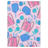 Porte-bloc Pickleball Paddle et Balls Rose Personnalisé (Dos)