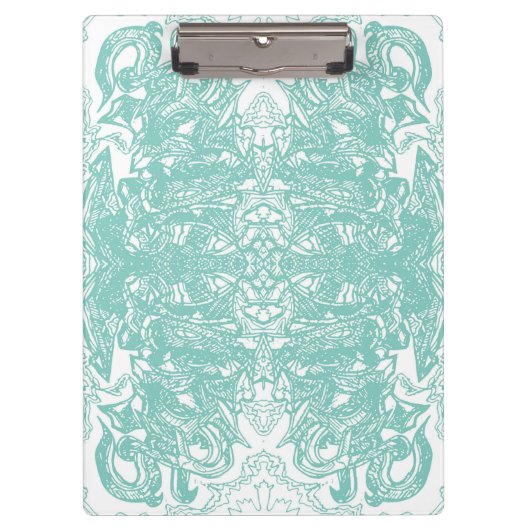 Porte-bloc Pièce de graffiti bleu et blanc (Devant)