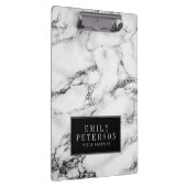 Porte-bloc Pierre de Marbre blanc moderne avec Arrière - plan (Swatch)