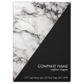 Porte-bloc Pierre de marbre triangulaire noire et blanche ten (Dos)