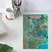 Porte-bloc Pierre minérale bleu Chrysocolla