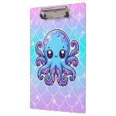 Porte-bloc Pieuvre bleue mignonne (Gauche)