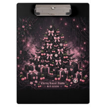 Pince-notes de Noël Rose Foncé Kawaii Gothique