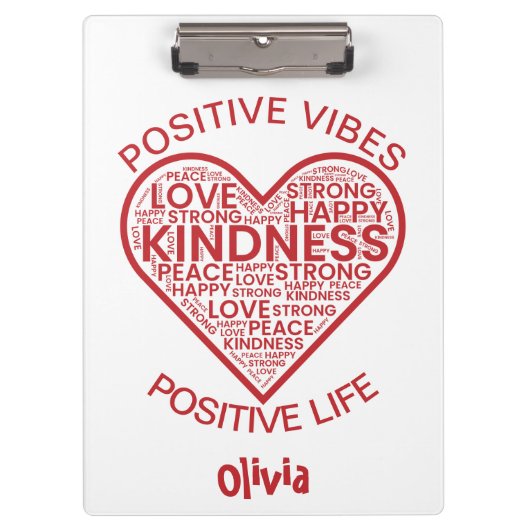 Porte-bloc Pince-notes Vibrations Positives Vie Positive (Devant)