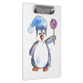 Porte-bloc Pingouin blanc mignon avec Lollipop (Swatch)