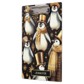 Porte-bloc Pingouin noir et doré (Gauche)