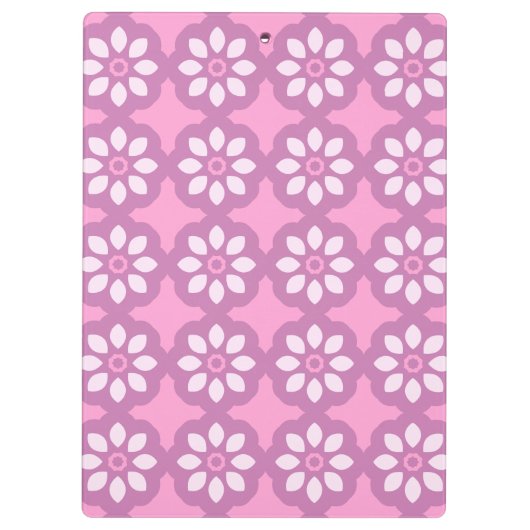 Porte-bloc Pink Blossom Retro Tile Pattern (Dos)