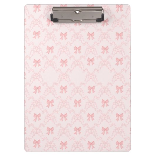 Porte-bloc Pink Bow Aesthetic Notebook – Cute & Feminine Jour (Devant)