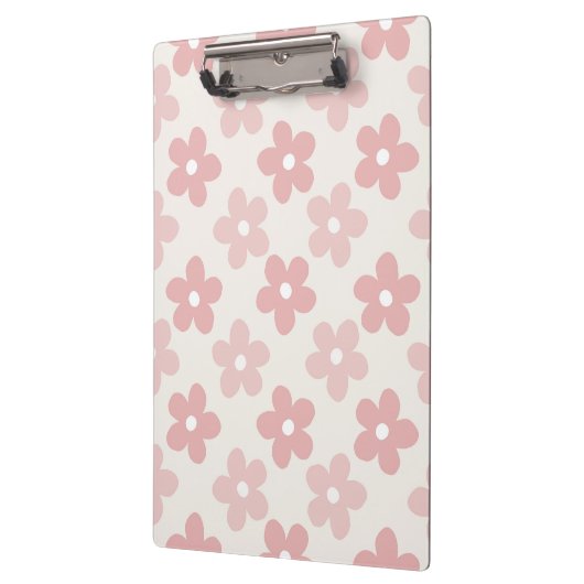 Porte-bloc Pink Cream Daisy Flowers Retro Pattern (Gauche)