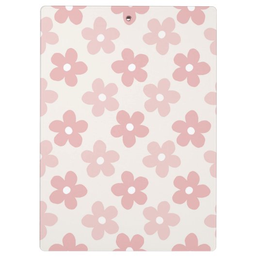 Porte-bloc Pink Cream Daisy Flowers Retro Pattern (Dos)