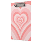 Porte-bloc Pink Heart Gradient Pattern – Cute Girly Love (Gauche)