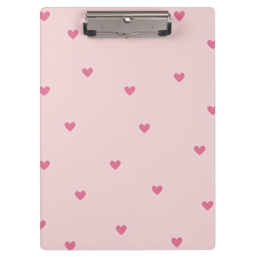 Porte-bloc Pink Hearts Seamless Pattern – Cute Valentine (Devant)