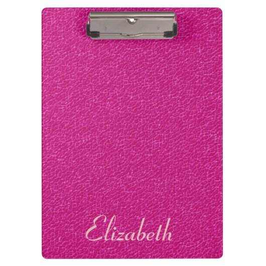 Porte-bloc Pink Leather Look Personalized (Devant)
