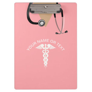 Porte-bloc Pink Nurse Scrub Top Personnalisé