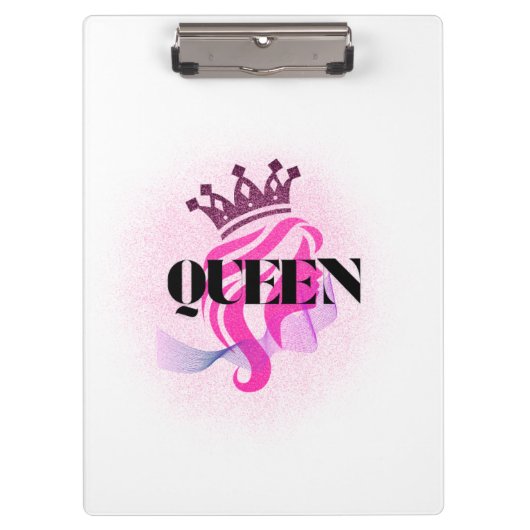 Porte-bloc Pink Queen Crown Design – Confident Feminine Power (Devant)