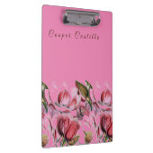 Porte-bloc Pink Simple Professional Calligraphy Magnolias (Swatch)