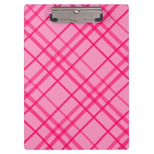 Porte-bloc Pink Sur Tartan Rose Plaid Design Motif (Devant)