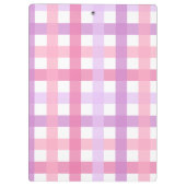 Porte-bloc Pink violet pastel Monogram En vichy Motif (Dos)