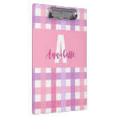 Porte-bloc Pink violet pastel Monogram En vichy Motif (Swatch)