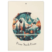 Porte-bloc Pins nordiques & Pics, coutume (Dos)