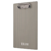 Porte-bloc Pinstripes beiges personnalisées (Gauche)