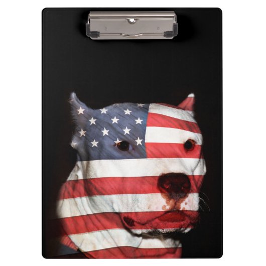 Porte-bloc Pitbull patriotique (Devant)