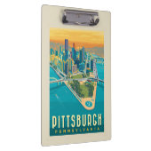 Porte-bloc Pittsburgh, PA | Vue oeil d'oiseau (Swatch)