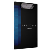 Porte-bloc Pixel Noir et Bleu Moderne (Swatch)