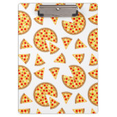 Porte-bloc Pizza et tranches de cool motif sur blanc (Devant)