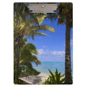 Porte-bloc Plage bordée de palmiers Îles Cook 2