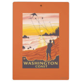 Porte-bloc Plage et cerfs-volants - côte de Washington (Dos)