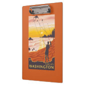 Porte-bloc Plage et cerfs-volants - Moclips, Washington (Gauche)