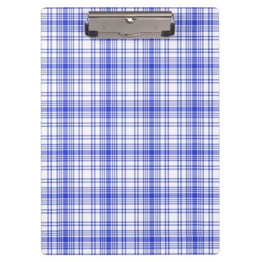 Porte-bloc Plaid blanc bleu 2 (Devant)