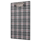Porte-bloc Plaid de pixel dans le gris avec la rayure rouge (Gauche)