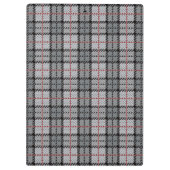 Porte-bloc Plaid de pixel dans le gris avec la rayure rouge (Dos)