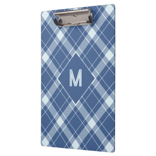 Porte-bloc Plaid Monogramme personnalisé / Motif Tartan (Gauche)