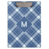 Porte-bloc Plaid Monogramme personnalisé / Motif Tartan (Devant)