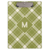 Porte-bloc Plaid Monogramme personnalisé / Motif Tartan (Devant)