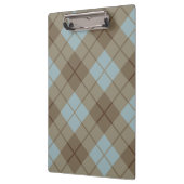 Porte-bloc Plaid polarisé dans le bleu et le brun (Gauche)