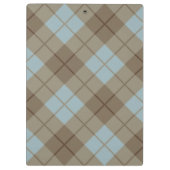 Porte-bloc Plaid polarisé dans le bleu et le brun (Dos)