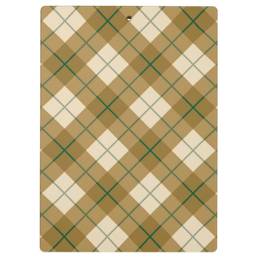 Porte-bloc Plaid polarisé en or avec la rayure verte (Dos)