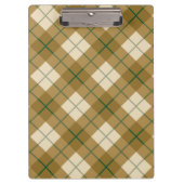 Porte-bloc Plaid polarisé en or avec la rayure verte (Devant)