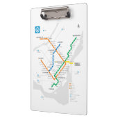 Porte-bloc Plan de métro léger STM Montréal blanc HD (Gauche)