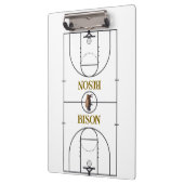 Porte-bloc Plan de terrain de basketball non effaçable (Gauche)