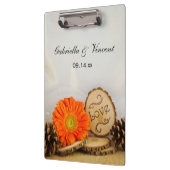 Porte-bloc Planification des Mariages de bois rustique Daisy (Gauche)