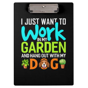 Porte-bloc Plante Aime Dans Mon Jardin Avec Mon Chien