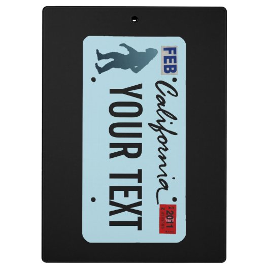 Porte-bloc Plaque de licence California Sasquatch (Dos)