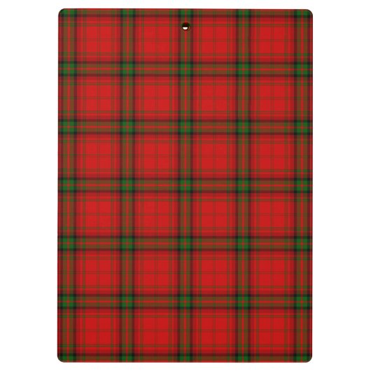 Porte-bloc Plaque rouge vert tartan MacDougall (Dos)