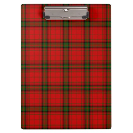 Porte-bloc Plaque rouge vert tartan MacDougall (Devant)