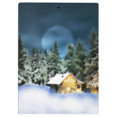 Porte-bloc Pleine lune de Cabine de journal rustique (Dos)